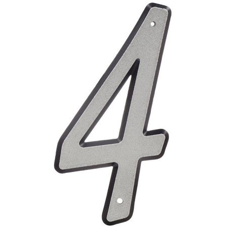 HILLMAN Hillman Group 841604 4 in. Nail-On Reflective Plastic House Number - 4 -  3 Piece 841604